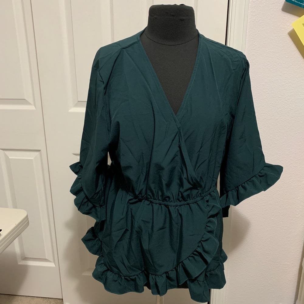 Brand new dark green blouse